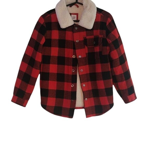Gap Boys Buffalo Plaid Shirt Jacket - Picture 3 of 14